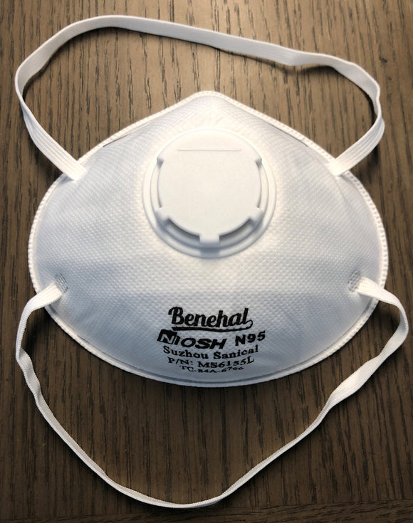 Benehal N95 NIOSH 10 Pack Dust Mask 95% filtration - MS6155L