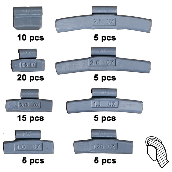 MC-M70 MC style Lead Free Wheel Weight Kit 70pcs