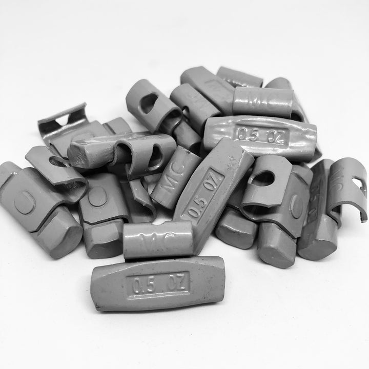 Vulcani Tire Wheel Balancing Weights Combo Kit - Type AW Clip-On, .25oz To 2.5oz Assorted
