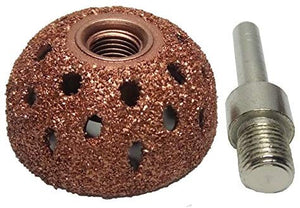 Tire Buffing Wheels 1.5" Dome Buffing Wheel 3/8"-24 Thread w/ Adapter